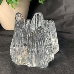 Beautiful Nybro Sweden crystal Volcano Votive Candle Holder by Rune Strand